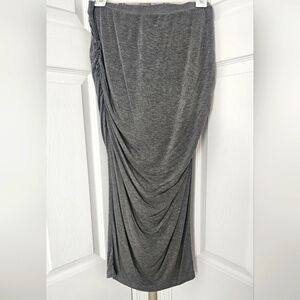 Heather gray maternity pencil skirt
